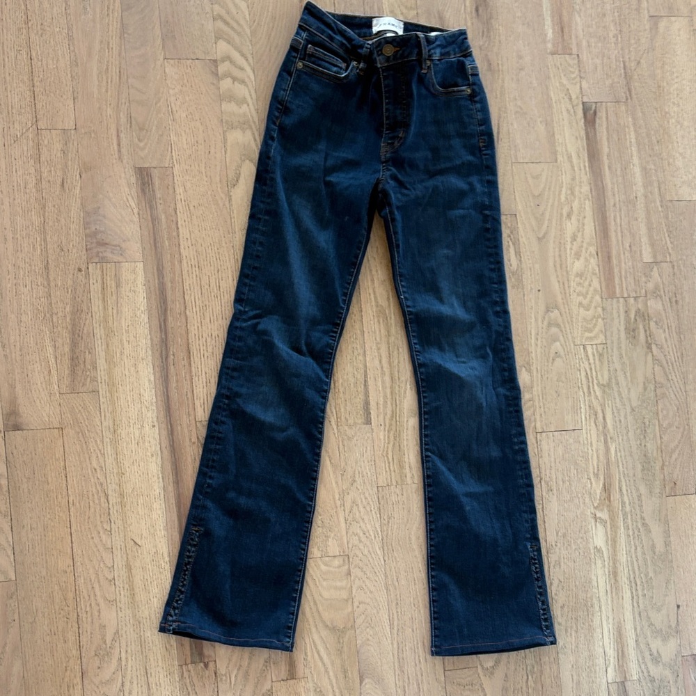 Frame Denim Dark Blue Le Mini Boot Jeans